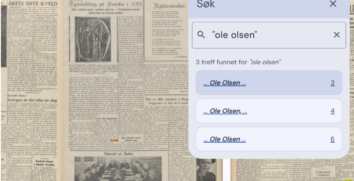Søkeresultat Nasjonalbiblioteket